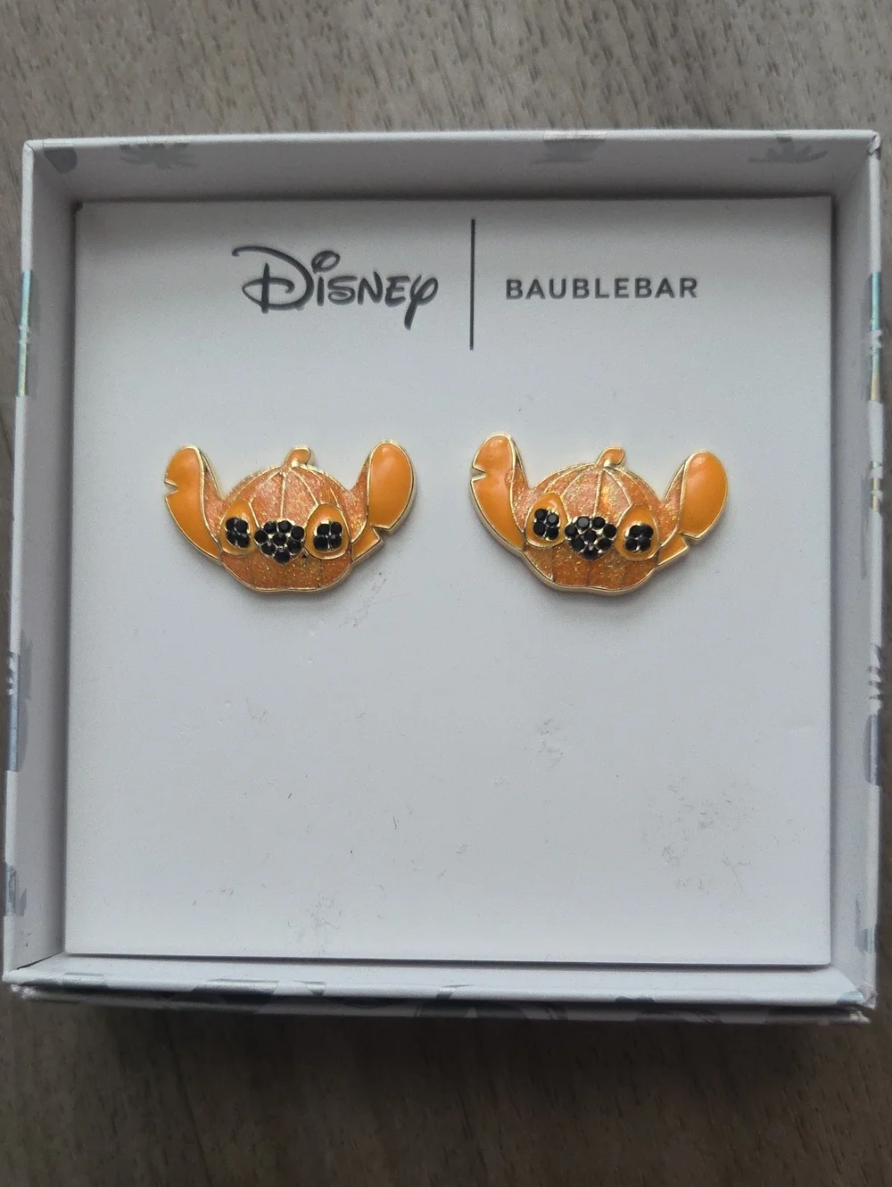 Disney X BaubleBar Orange Stitch Pumpkin Stud Earrings